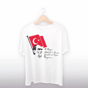 19 Mayıs Baskılı T-shirt - Beyaz
