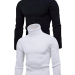 Erkek 2 Adet  Kaşkorse Boğazlı Full Likralı Fitilli Body Kazak