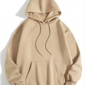 Kadın 3 İplik Pamuklu Kapşonlu Sweetshirt - Bej