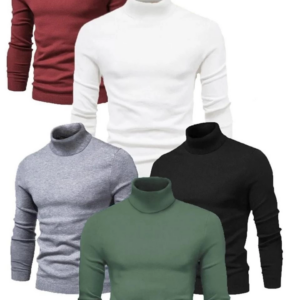 ERKEK 5 Adet  Kaşkorse Boğazlı Full Likralı Fitilli Body Kazak