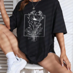 Baskılı Kadın T-shirt - Siyah