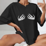 Baskılı Kadın T-shirt - Siyah