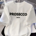 Kadın Penye Compack Baskılı Kısa Kol Bisiklet Yaka T-shirt - Beyaz