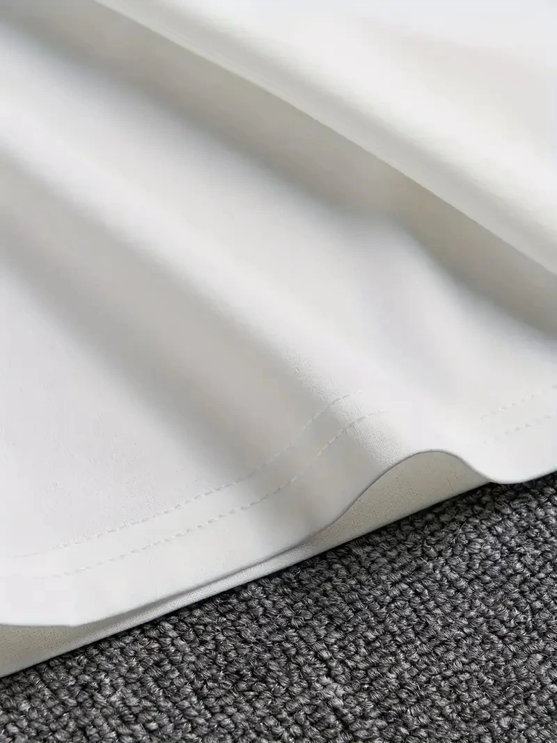 Sporda Günlük Hayata Giyilebilir GYM Baskılı Oversize Bisiklet Yaka Erkek T-shirt - Beyaz - Görsel 4