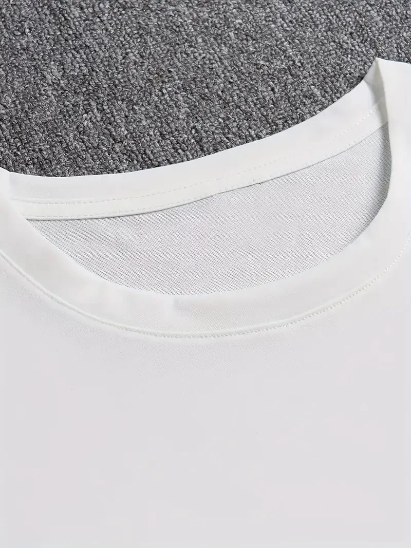 Sporda Günlük Hayata Giyilebilir GYM Baskılı Oversize Bisiklet Yaka Erkek T-shirt - Beyaz - Görsel 3