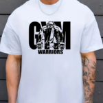 Sporda Günlük Hayata Giyilebilir GYM Baskılı Oversize Bisiklet Yaka Erkek T-shirt - Beyaz