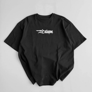 Erkek Penye Compack Baskılı Bisiklet Yaka Kısa Kol Yazlık T-shirt - Siyah