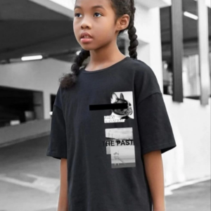 Çocuk Unisex Baskılı T-Shirt - Siyah