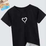 Çocuk Unisex Baskılı T-Shirt - Siyah