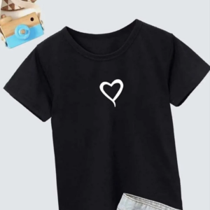 Çocuk Unisex Baskılı T-Shirt - Siyah