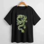 Çocuk Unisex Baskılı T-Shirt - Siyah