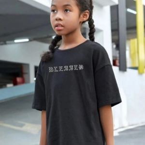 Çocuk Unisex Baskılı T-Shirt - Siyah