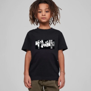 Çocuk Unisex Baskılı T-Shirt - Siyah