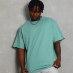 ERKEK Oversize Düz Bisiklet Yaka T-Shirt - Mint Yeşili