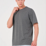 Erkek 24/1 Düz A Kalite Oversize T-shirt - Antrasit