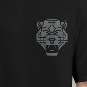 Erkek Baskılı Oversize T-shirt - Siyah