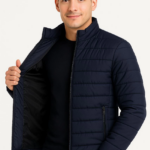 Erkek Bomber Mont Ceket – Su İtici Kumaş, Kapitone Astarlı, Fermuarlı, Kışlık - Lacivert