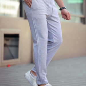 Erkek Diagonel Mikro dokulu Cepli Beli Lastilki Pantolon - Gri