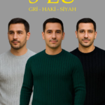 Erkek Fitilli Triko Kazak 3'lü Set Gri Haki Siyah Regular Fit Bisiklet Yaka Triko Seti Modeli Kazak