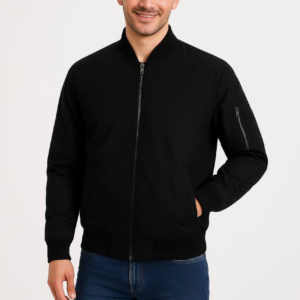 Erkek Bomber Mont Ceket Fermuarlı Kapitone İçi Astarlı Su İtici Regular Fit Uzun - Siyah