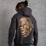 Erkek Kordonlu Arka Maske Kordon Saçlı Kapüşonlu - Füme