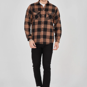 Erkek Oduncu Gömlek - Kahverengi