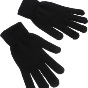 Erkek Triko Dokuma Eldiven - Siyah