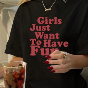 Kadın Baskılı Oversize T-shirt - Siyah