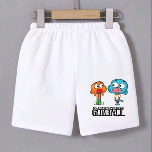 Kadın Beli Lastikli Baskılı Mini Şort - Beyaz