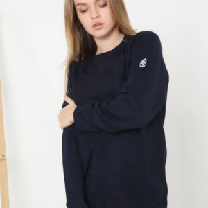 Kadın Biskilet Yaka Kolu Armalı - Lacivert