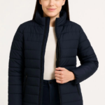 Kadın Bomber Mont Ceket – Su İtici Kumaş, Kapitone Astarlı, Fermuarlı, Kışlık - Lacivert