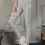 Kadın Yüksek Bel Toparlayıcı Likralı Büzgülü Tayt - Beyaz