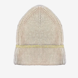 Kadın Dokuma Simli Triko Bere - Krem