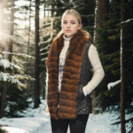 Kadın Kolsuz Fermuarlı Yelek - Siyah