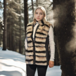 Kadın Kolsuz Hakiki Deri Kürk - Siyah