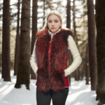 Kadın Kolsuz Hakiki Yelek - Fuşya