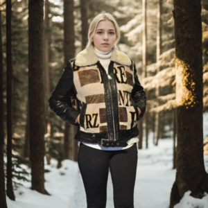 Kadın Uzun Kollu Hakiki Deri Kürk - Siyah