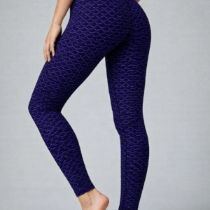 Kadın Yüksek Bel Toparlayıcı Likralı Büzgülü Tayt - Mavi