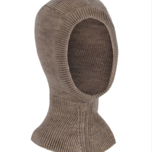 Tam Kalıp Boğazlı Dokuma Triko Bere - Vizon