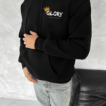 Kışlık Üç İplik Kapüşonlu SweatShirt - Siyah