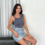 Osy Modal Yumuşak Dokulu Bisiklet Yaka Kadın Sıfır Kol Bluz Omuz Toka Aksesuar - Antrasit