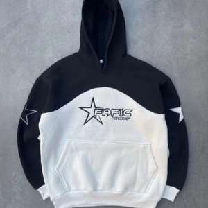 Parçalı Nakış İşlemelı Kapüşonlu SweatShirt - Siyah