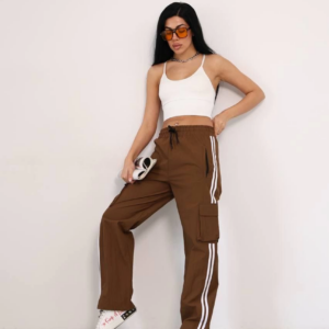 Praşut Kargo Çeplı Baggy Esofman - Kahve