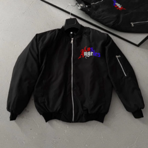 ERKEK Los Angeles Siyah Bomber Mont Fermuarlı Cepli Kapitone Astarlı Ceket - Siyah