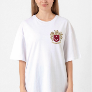 Türk Arma Baskı T-shirt- Beyaz