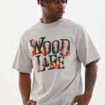 ERKEK Baskılı Oversize T-Shirt - Gri