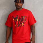 ERKEK Baskılı Oversize T-Shirt - Kırmızı