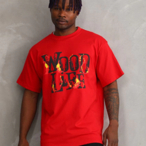 ERKEK Baskılı Oversize T-Shirt - Kırmızı