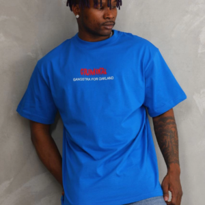 ERKEK Baskılı Oversize T-Shirt - Mavi