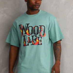 ERKEK Baskılı Oversize T-Shirt - Mint Yeşili